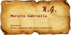 Mersits Gabriella névjegykártya